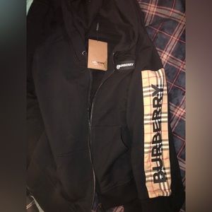 Burberry oversized arm patch hoodie